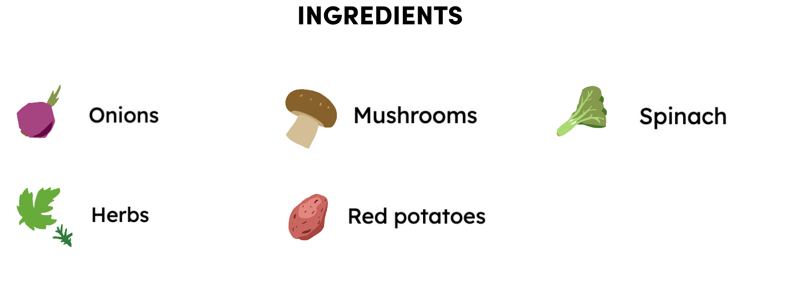 Ingredients list
